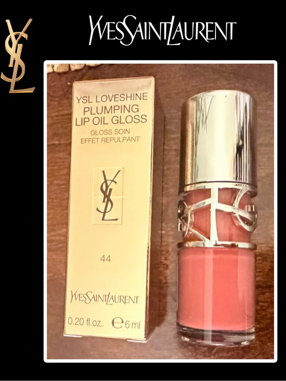YSL - Loveshine Plumping Lip Oil Gloss Shaw 44 nude levallier